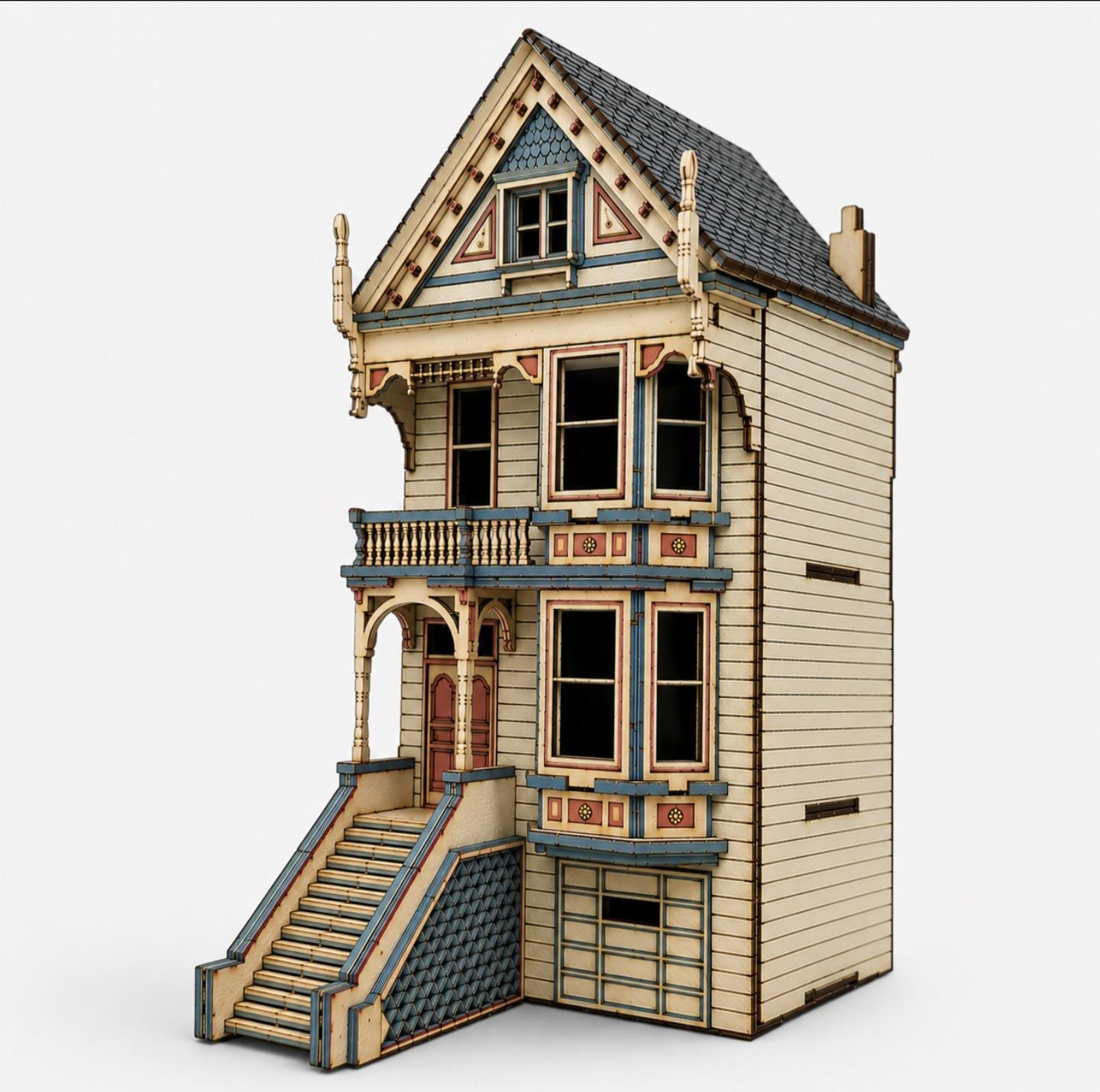 Painted Ladies - 1;144th scale kit , Dollhouse, Miniature