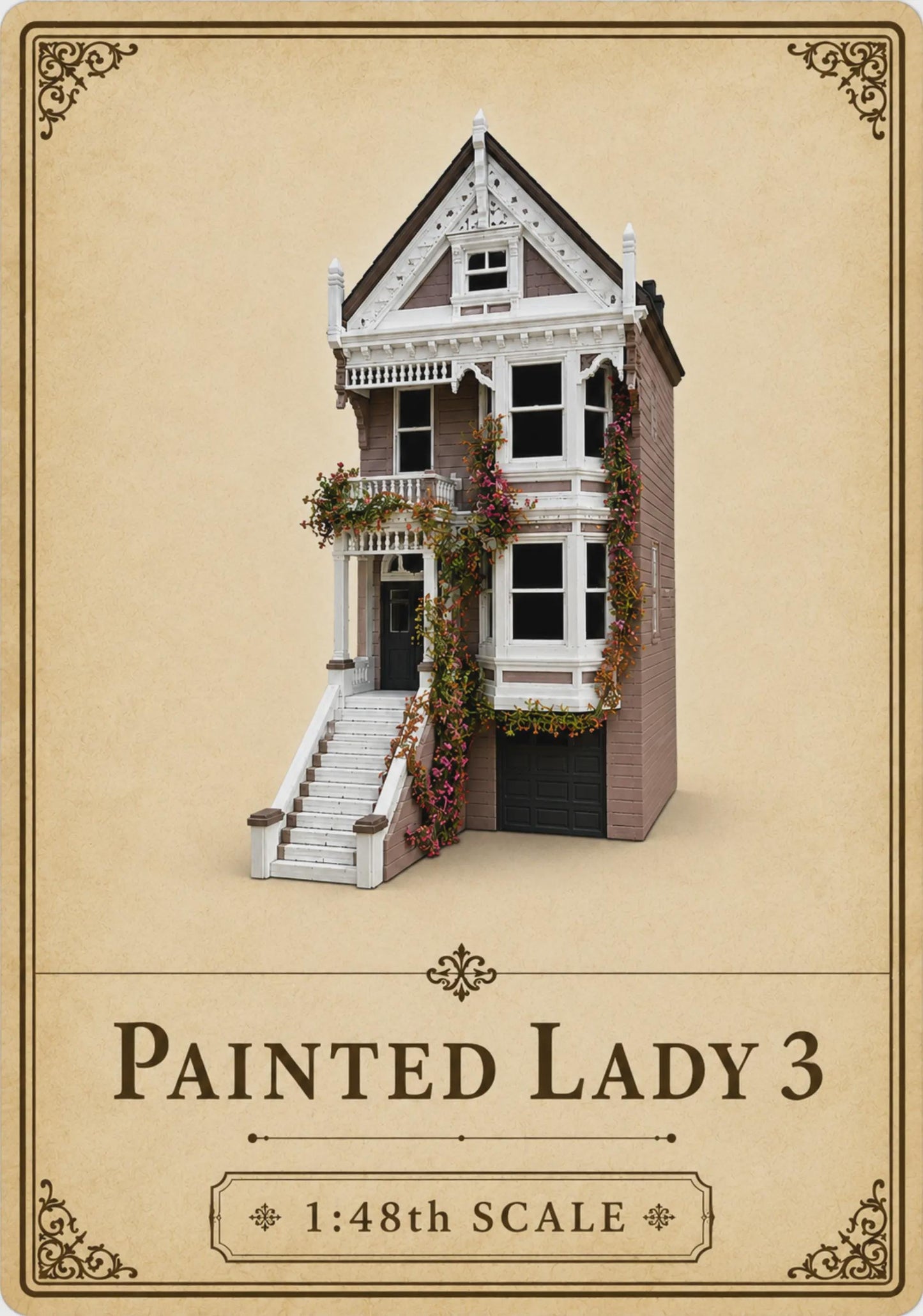 Painted Lady 3 - 1;48th scale kit , Dollhouse, Miniature