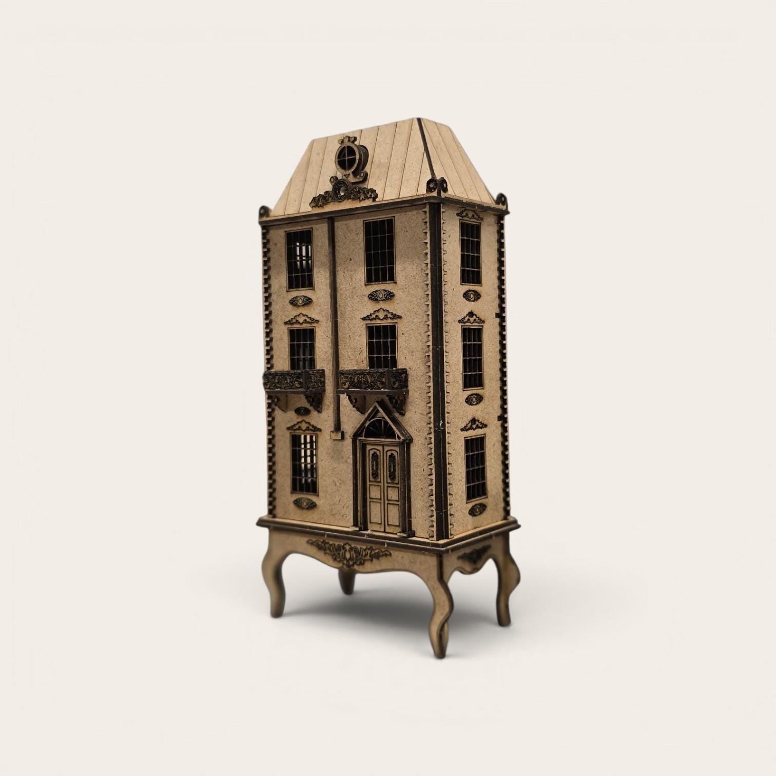 Miniature kit model "La Grande Maison" DIY Kit with Open Front 1:144th Scale