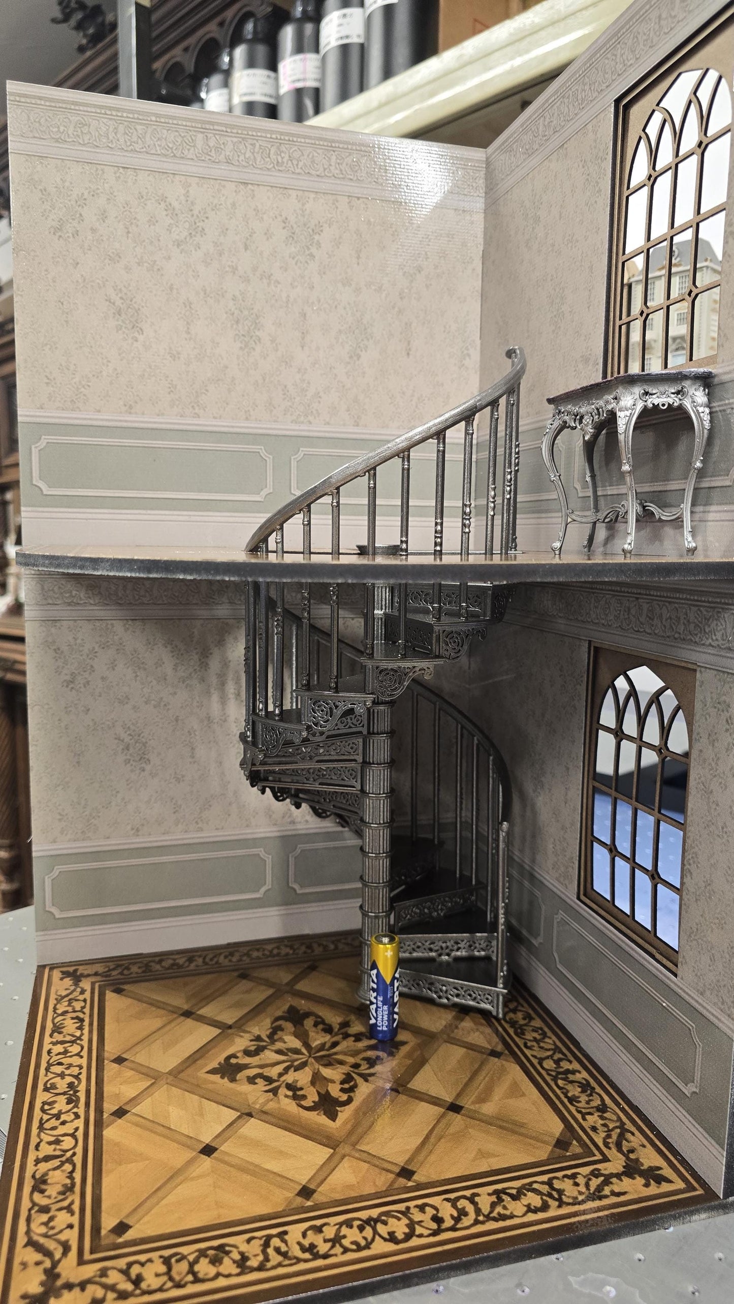 Spiral Staircase - 3D printed in 1;12th scale - Miniature Dollhouses