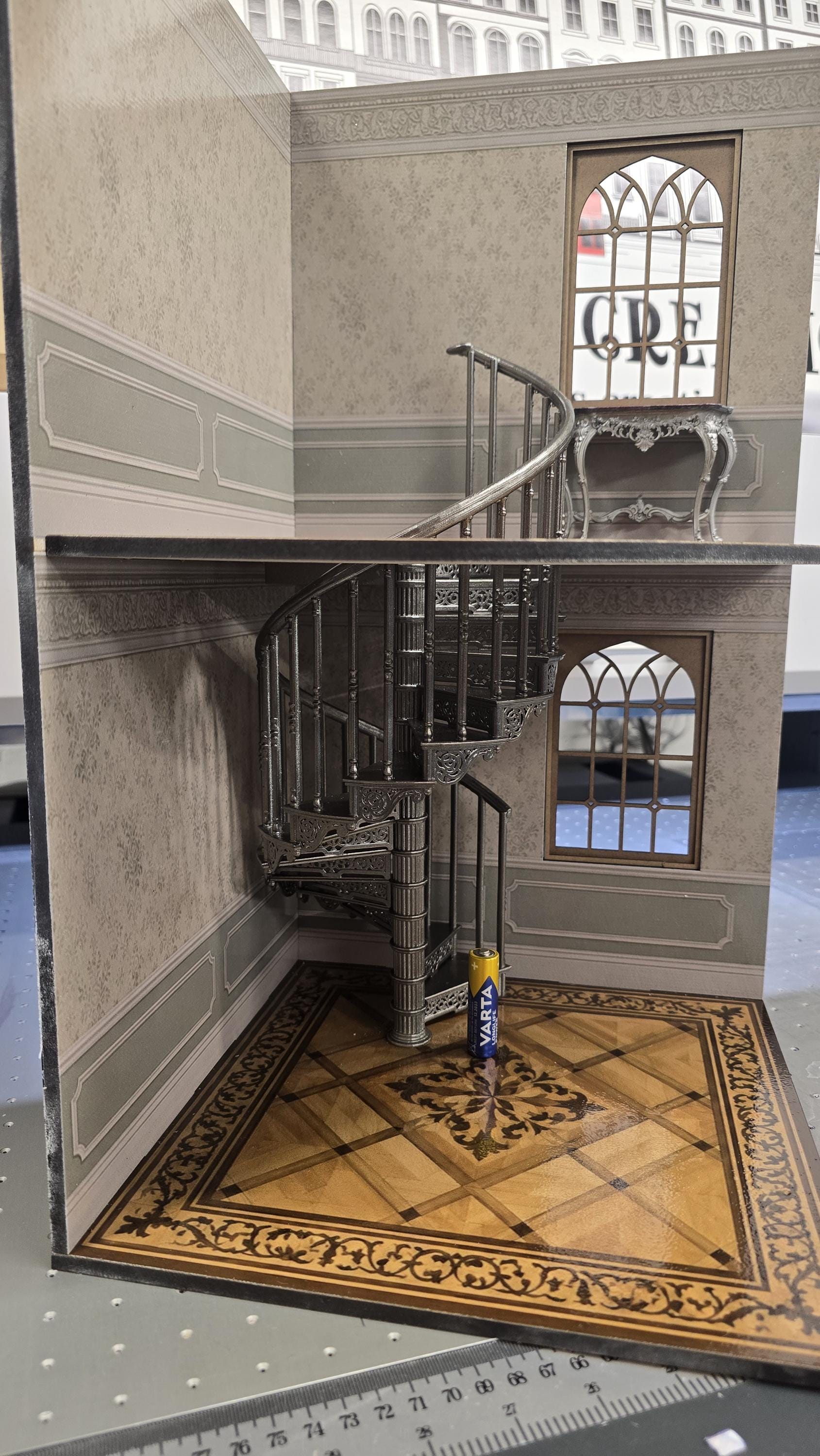 Spiral Staircase - 3D printed in 1;12th scale - Miniature Dollhouses