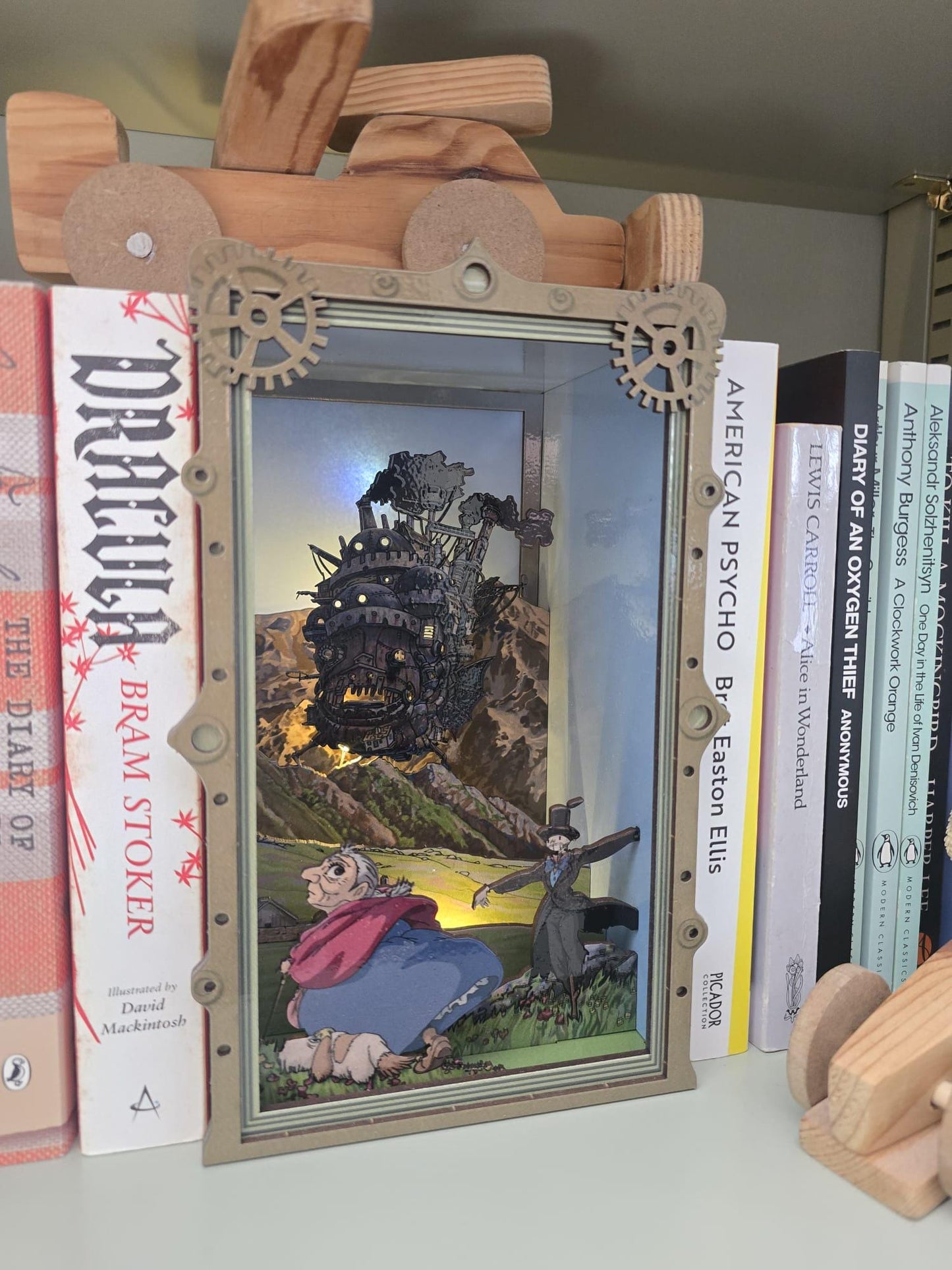 Howl's Moving Castle , UV Printed - Book Nook Kit - DIY Miniature Diorama | Animated Film Inspired