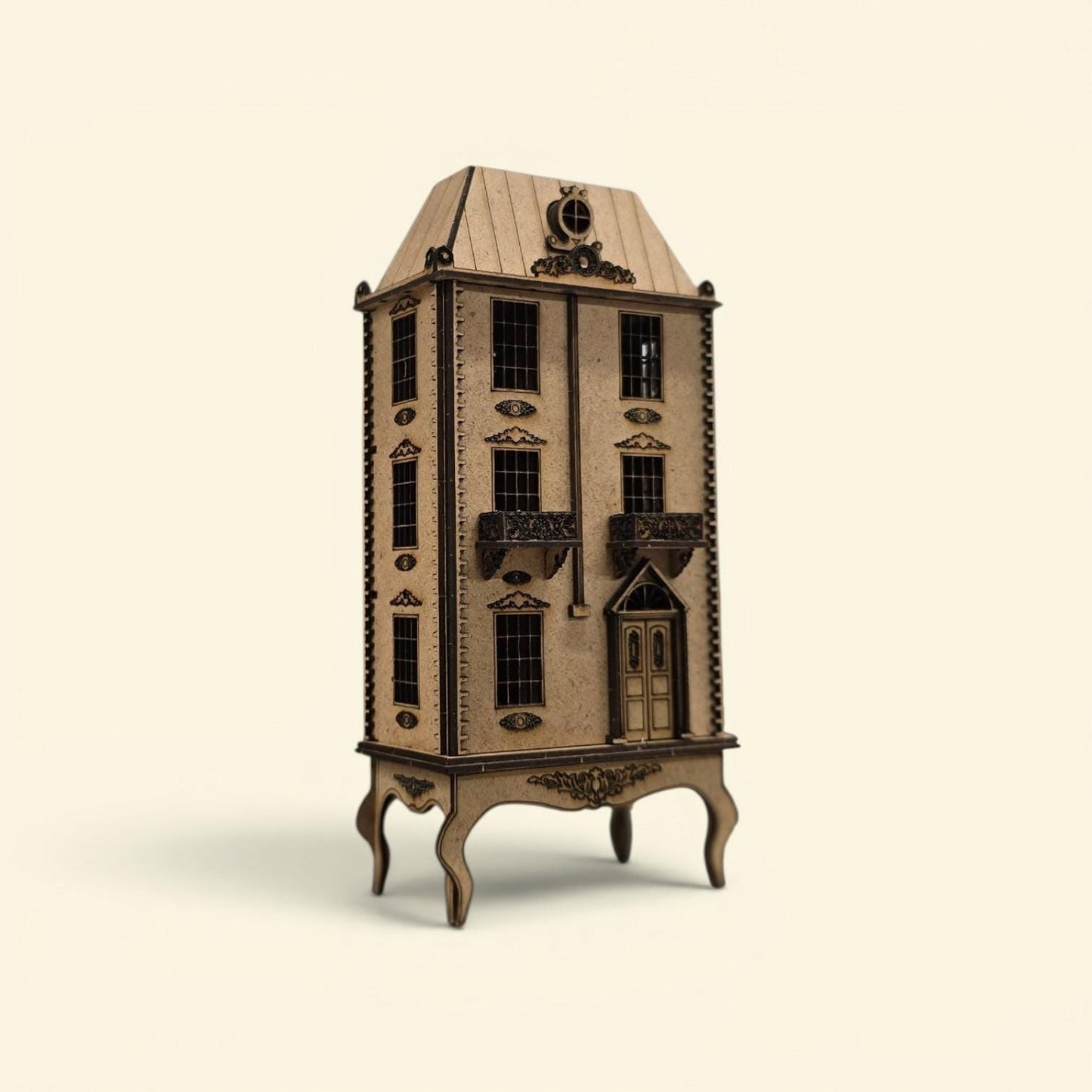Miniature kit model "La Grande Maison" DIY Kit with Open Front 1:144th Scale