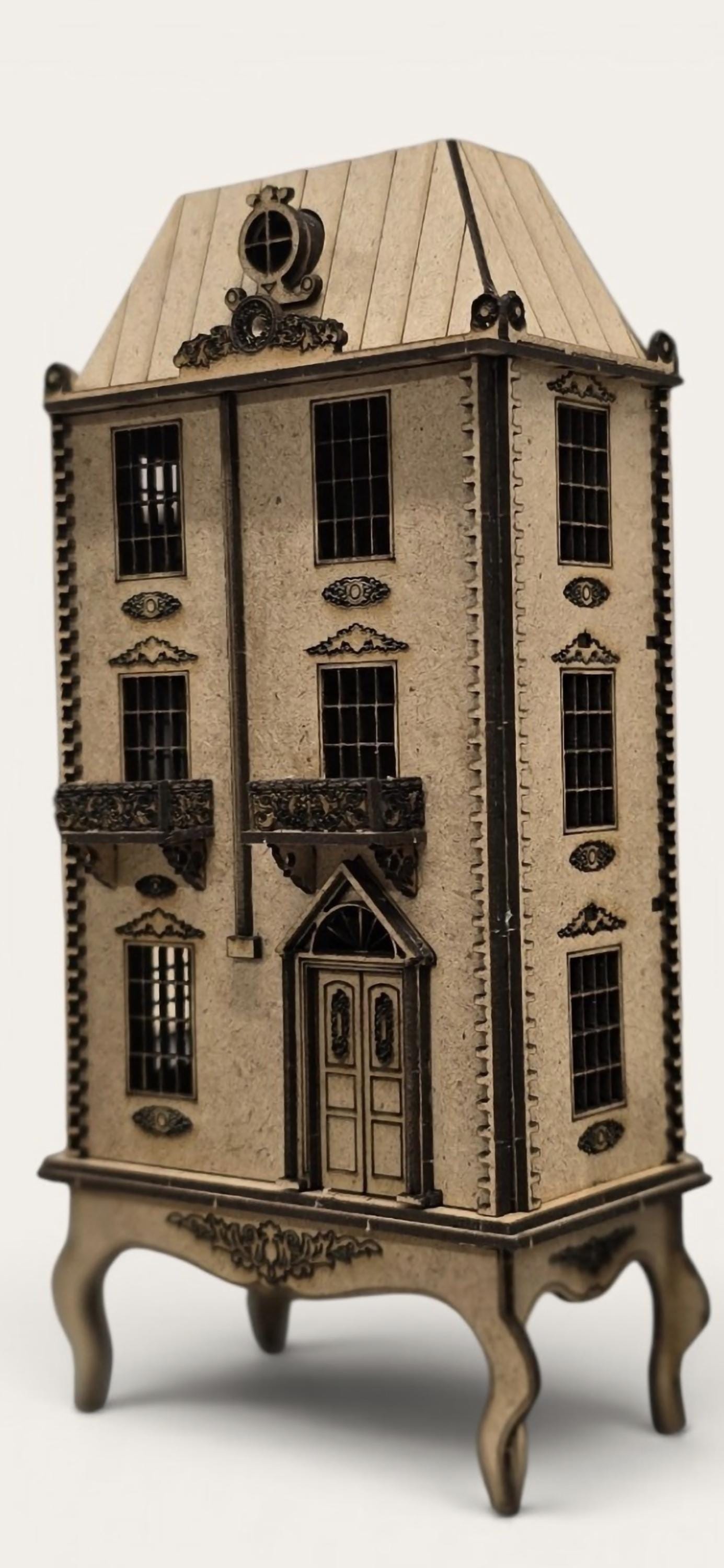 Miniature kit model "La Grande Maison" DIY Kit with Open Front 1:144th Scale