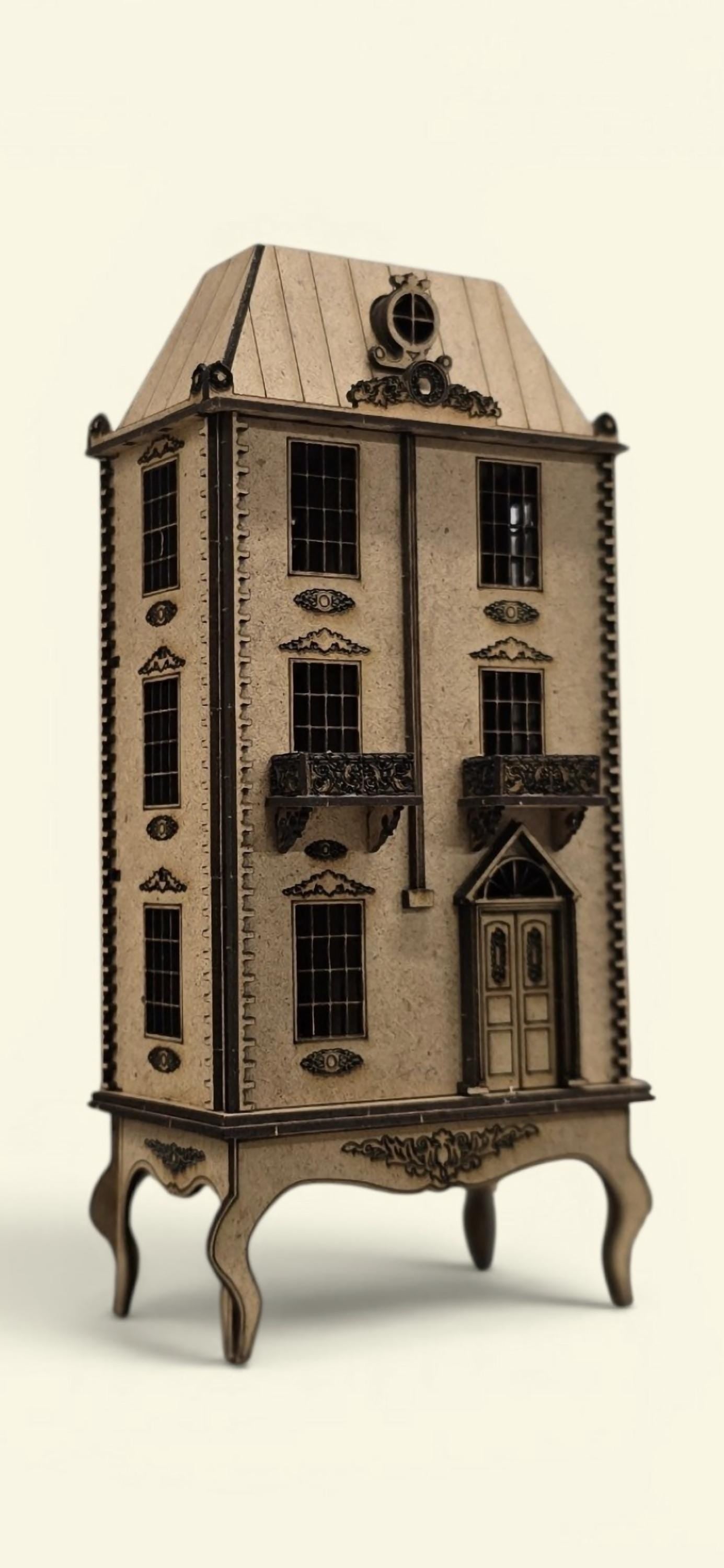 Miniature kit model "La Grande Maison" DIY Kit with Open Front 1:144th Scale