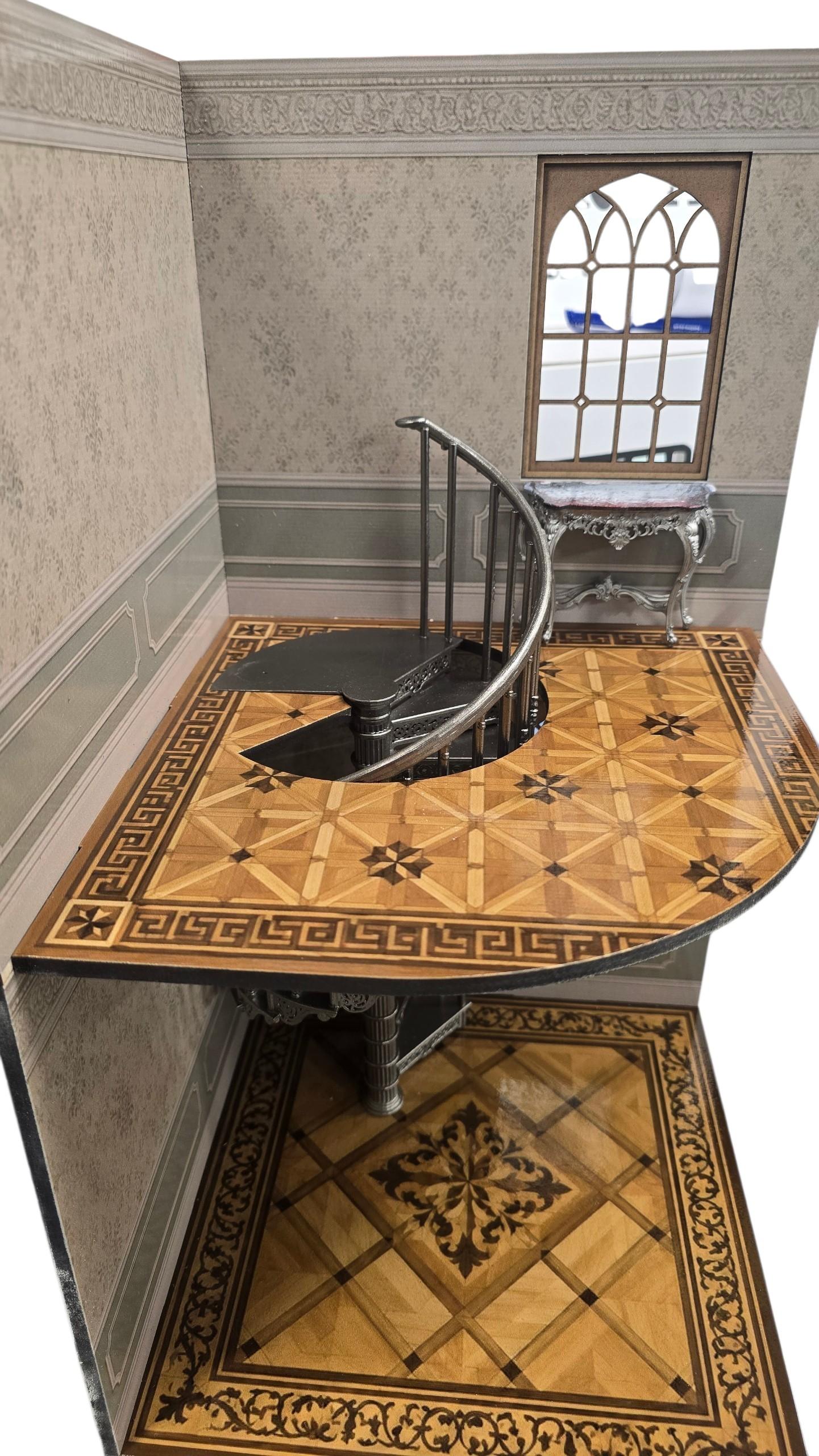 Spiral Staircase - 3D printed in 1;12th scale - Miniature Dollhouses