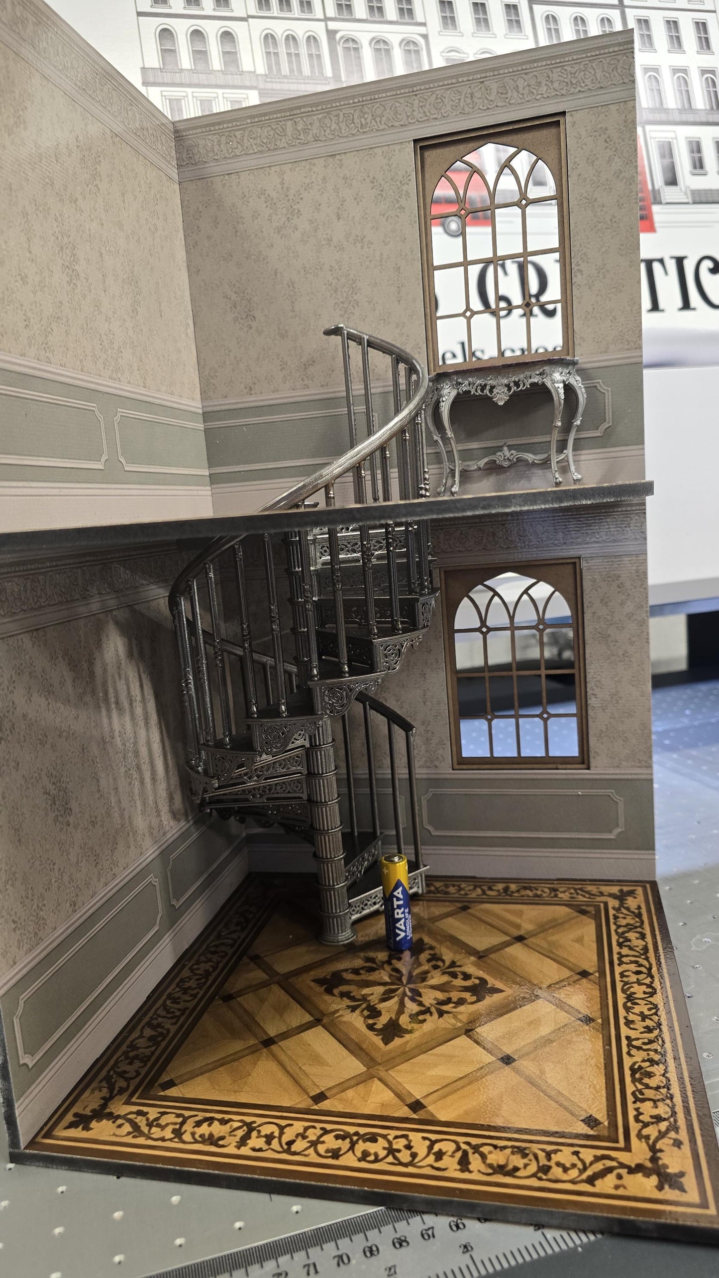Spiral Staircase - 3D printed in 1;12th scale - Miniature Dollhouses