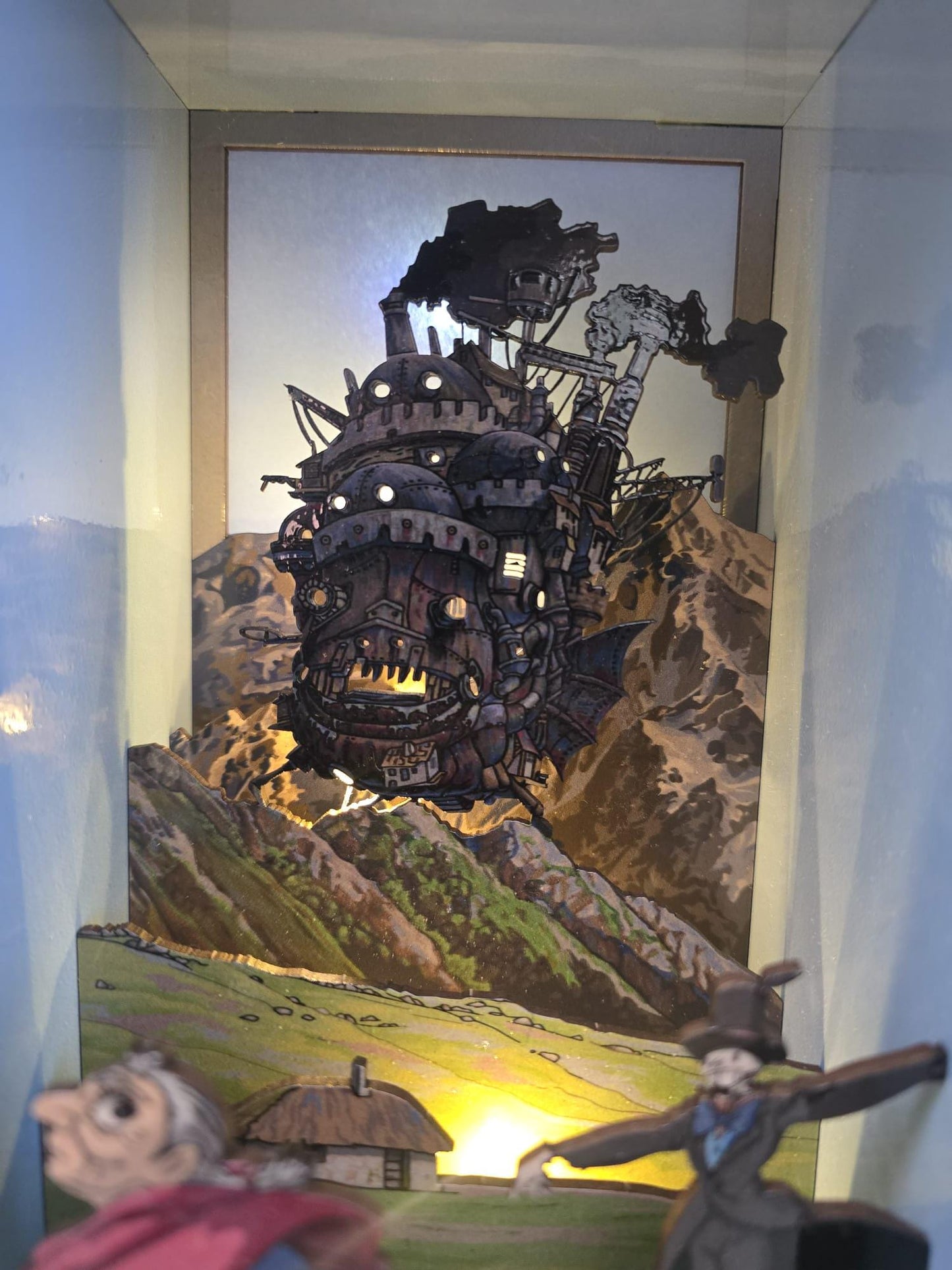 Howl's Moving Castle , UV Printed - Book Nook Kit - DIY Miniature Diorama | Animated Film Inspired