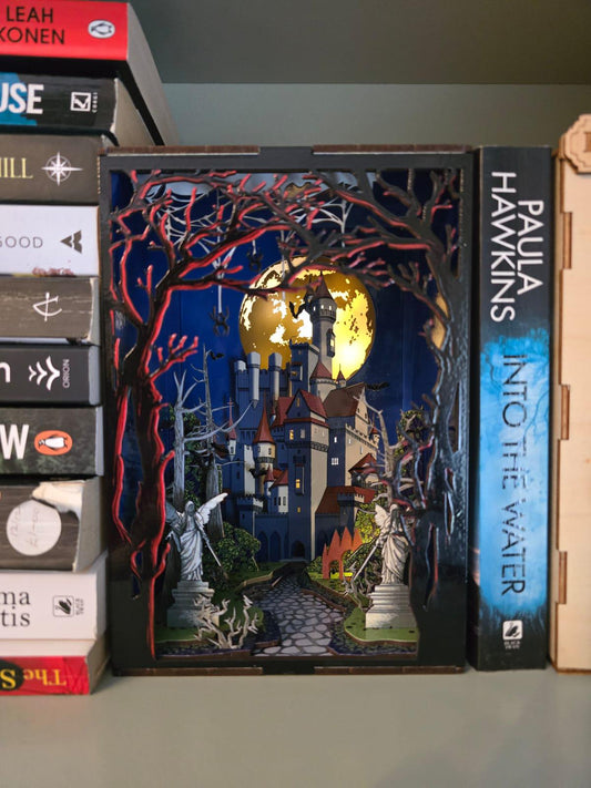 Dracula's Castle- UV Printed Book Nook / Diorama DIY Kit | Cornel73,Halloween