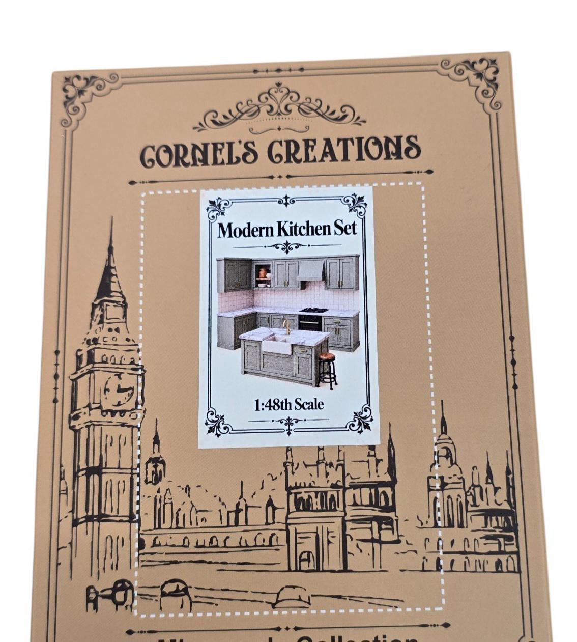 Modern Kitchen Kit 1:48th Scale for dollhouses, miniature houses