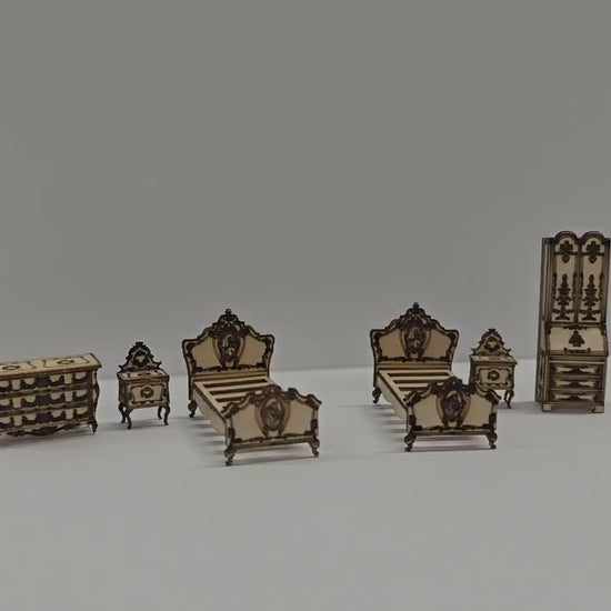 Venetian Bedroom Furniture "Serenissima" 1;48th Scale - Kit