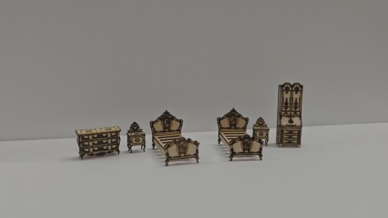 Venetian Bedroom Furniture "Serenissima" 1;48th Scale - Kit