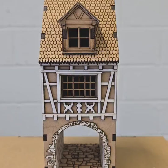 DOLLHOUSE , Miniature kit model "Maison Passage", Timber frame house style  kit , 1;48th scale