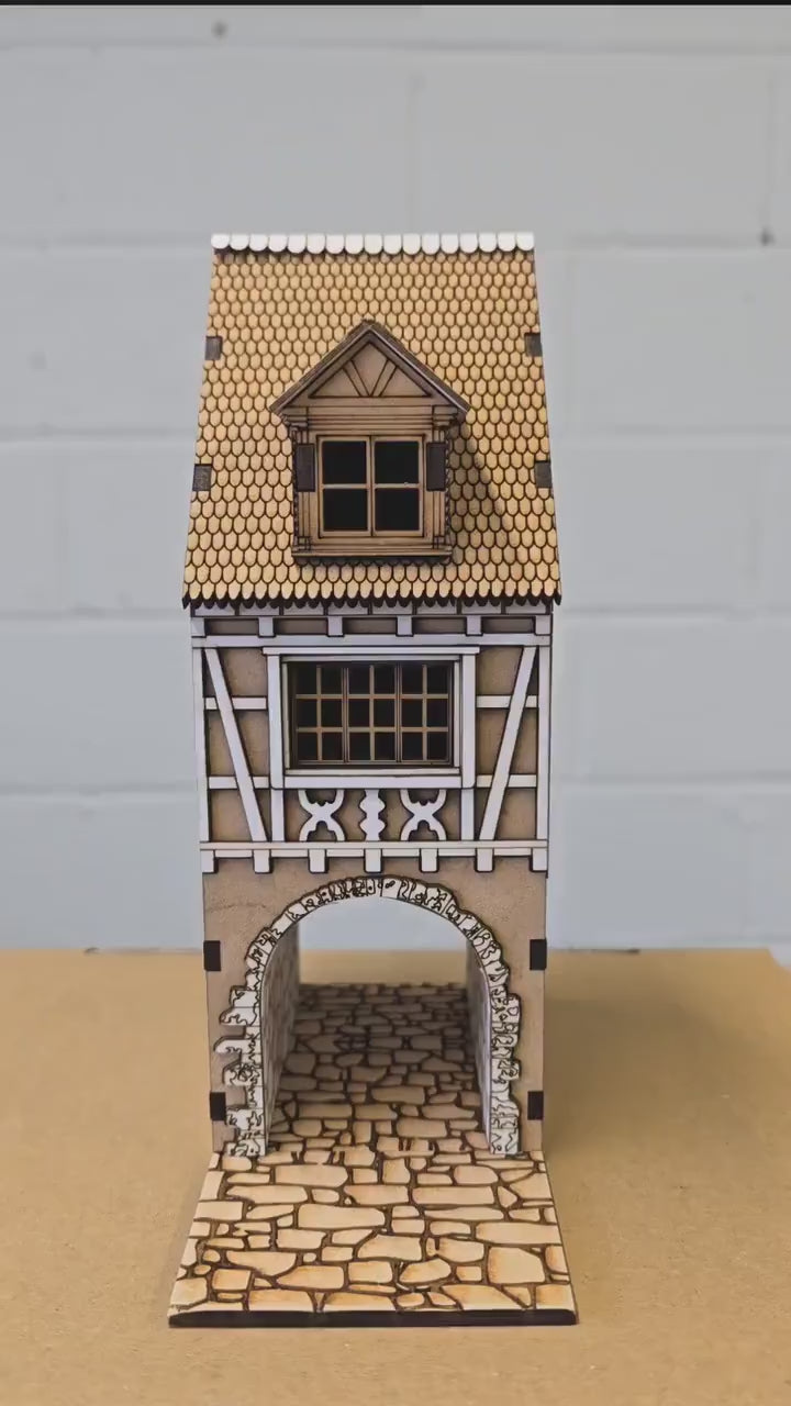 DOLLHOUSE , Miniature kit model "Maison Passage", Timber frame house style  kit , 1;48th scale