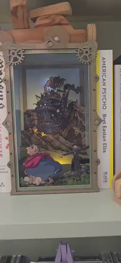 Howl's Moving Castle , UV Printed - Book Nook Kit - DIY Miniature Diorama | Animated Film Inspired