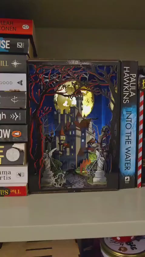 Dracula's Castle- UV Printed Book Nook / Diorama DIY Kit | Cornel73,Halloween