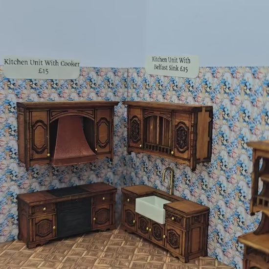 Kitchen  Furniture - Farmhouse Range  1;48th Scale - Kit