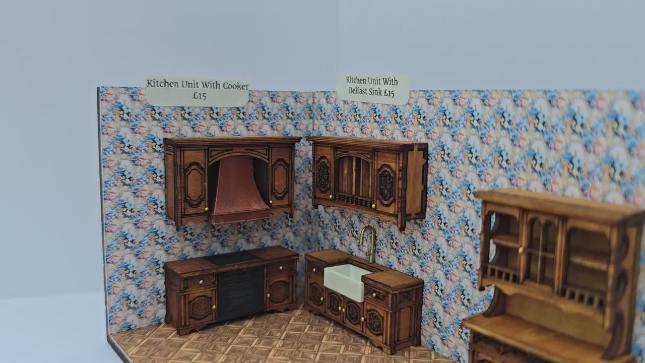 Kitchen  Furniture - Farmhouse Range  1;48th Scale - Kit
