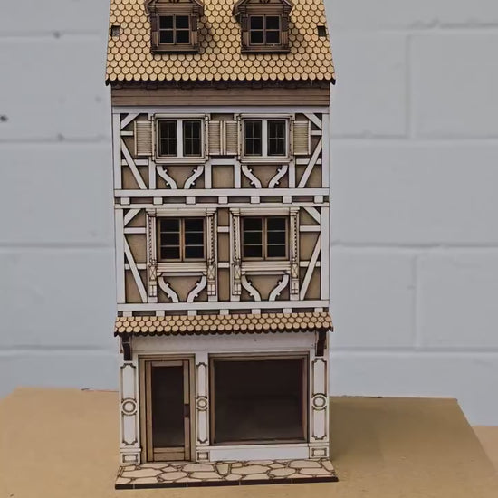 DOLLHOUSE , Miniature kit model "L'amie d'Antoine", Timber frame house style  kit , 1;48th scale