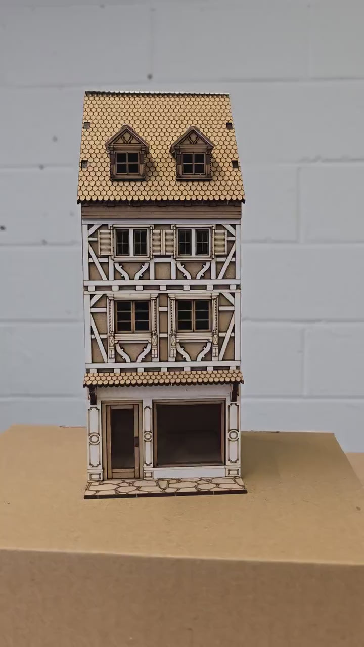 DOLLHOUSE , Miniature kit model "L'amie d'Antoine", Timber frame house style  kit , 1;48th scale