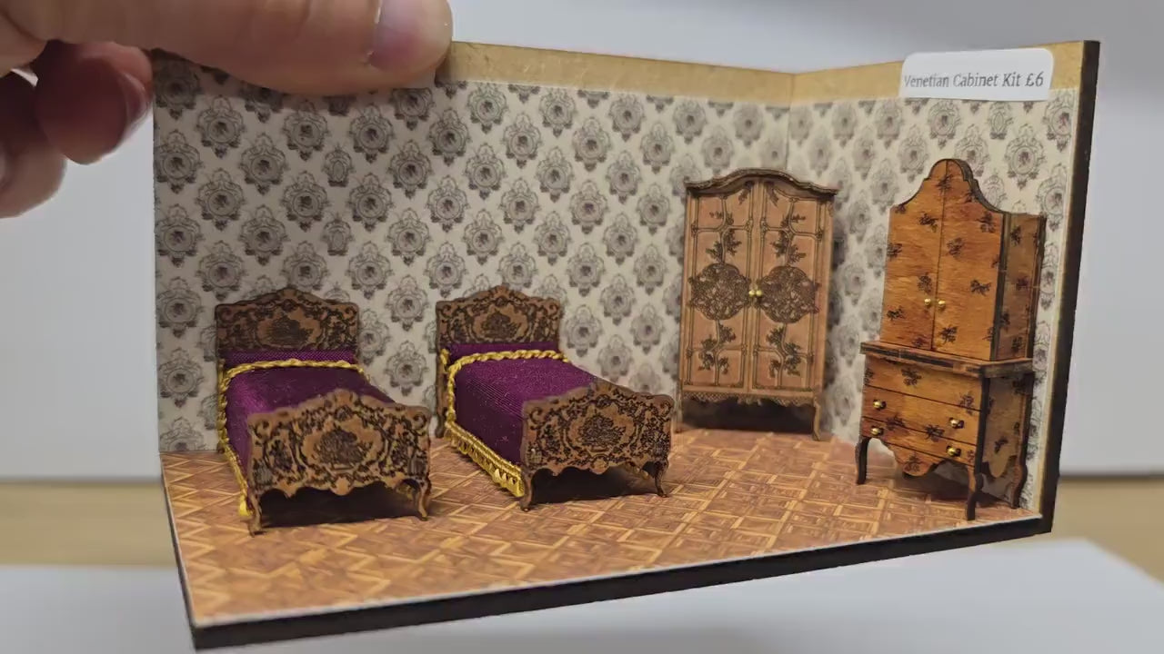 Venetian Bedroom Furniture 1;48th Scale - Kit