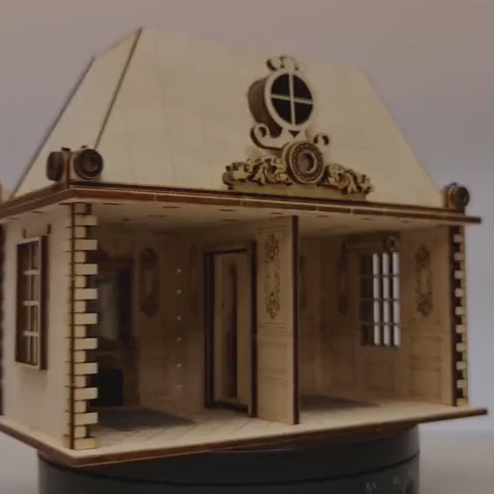 Le Grande Maison-Room Box in 1;48th scale kit with tall roof, Dollhouse, Diorama