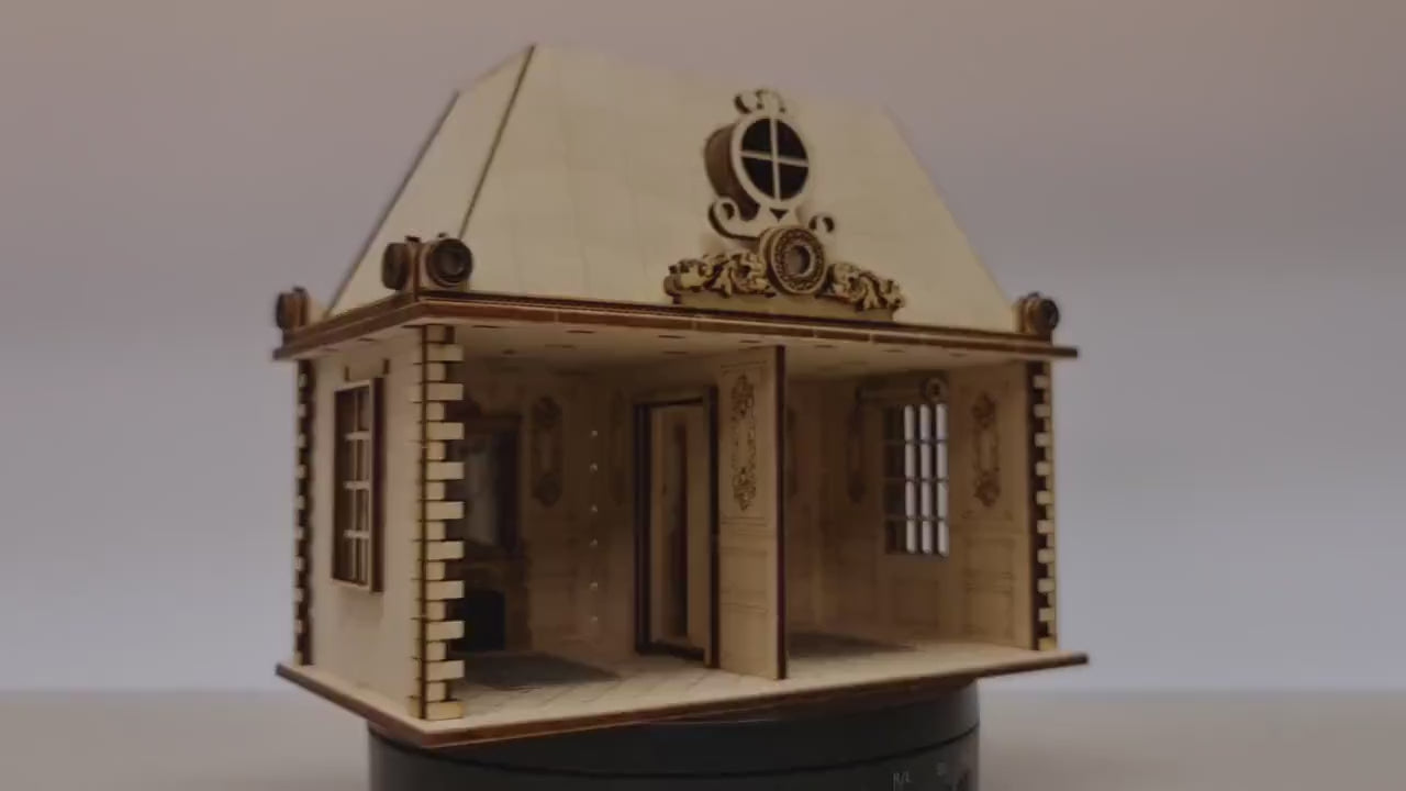 Le Grande Maison-Room Box in 1;48th scale kit with tall roof, Dollhouse, Diorama