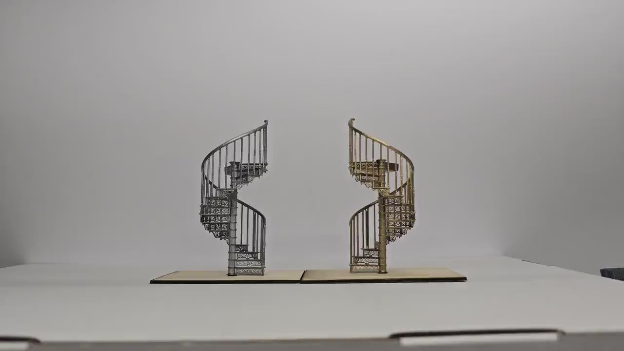 Spiral Staircase - 3D printed in 1;48th scale - Miniature Dollhouses