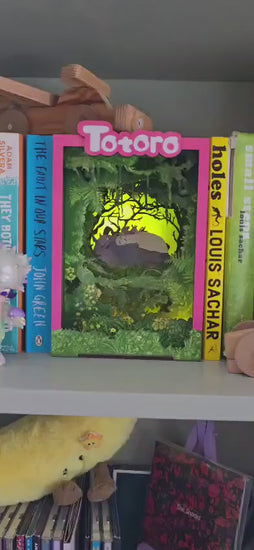Totoro - Book Nook Kit , UV Printed - DIY Miniature Diorama | Animated Film Inspired